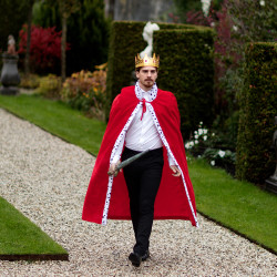 Zlatá královská koruna s kamínky