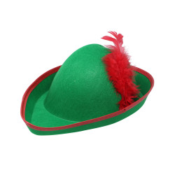 Myslivecký klobouk s pírkem zelený