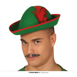 Myslivecký klobouk s pírkem zelený