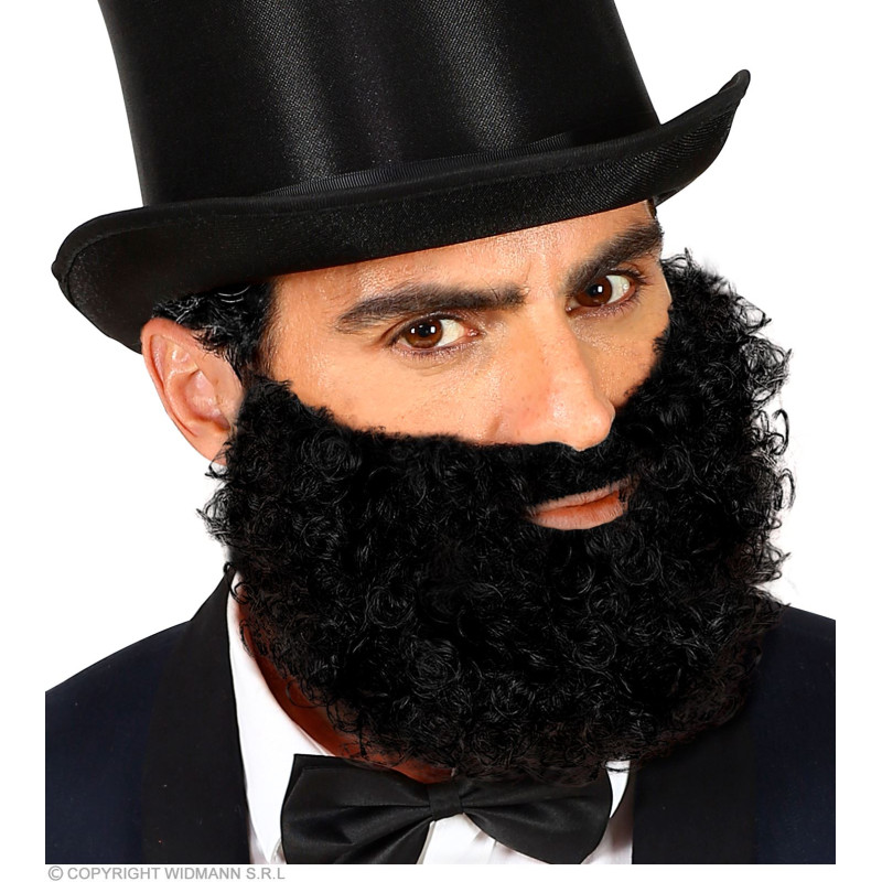 Kudrnaté vousy karnevalové černé