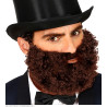 Kudrnaté vousy karnevalové hnědé