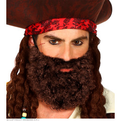 Kudrnaté vousy karnevalové hnědé