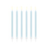 Svíčky dortové bledě modré 12 ks