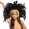 Velká čelenka Samba z peří zlatá