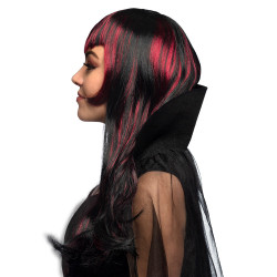 Paruka vampírka červenočerná