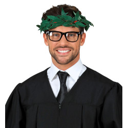 Věnec pro absolventy zelený s červenou stužkou