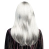 Dámská dlouhá paruka glitrová bílý odstín