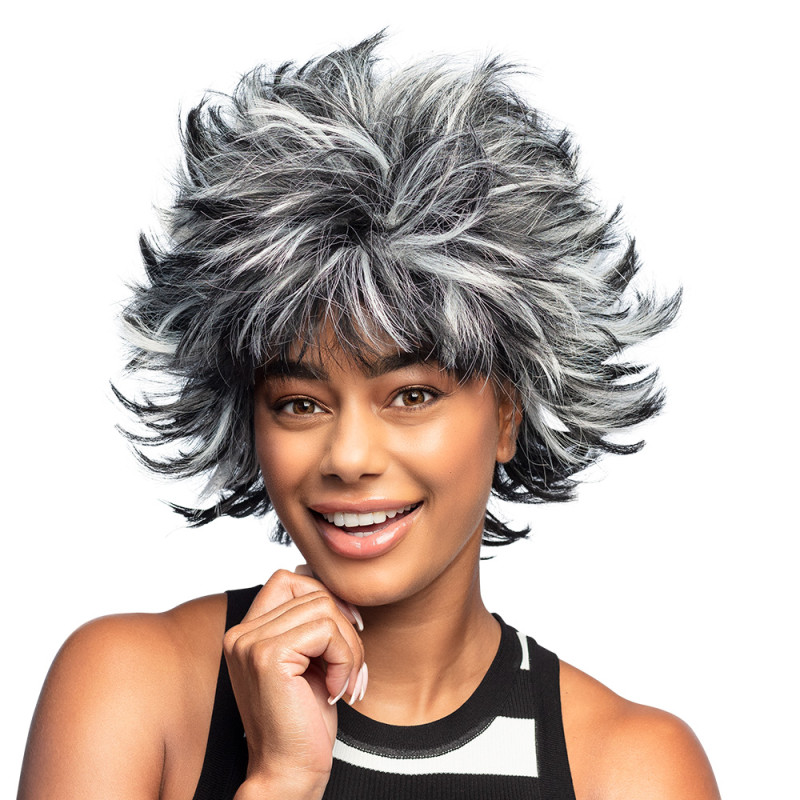 Dámská paruka Wanda černobílý melír