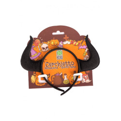 Čelenka s černými rohy