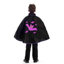 Ďětský plášť černý s netopýry