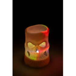 Plastová svíčka ve tvaru lebky se žárovkou