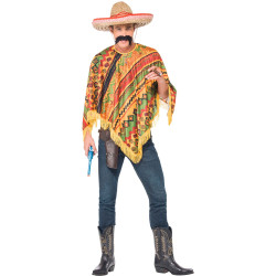 Pončo Mexico s knírem