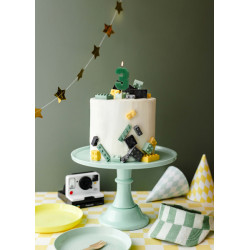 Narozeninová svíčka kostička číslo 3 zelená