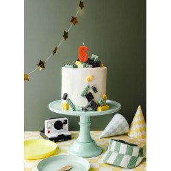 Narozeninová svíčka kostička číslo 6 červená