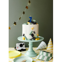 Narozeninová svíčka kostička číslo 7 modrá