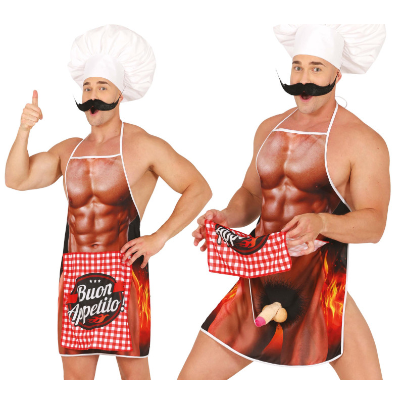 Vtipná kuchařská zástěra s překvapením