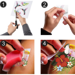 Dočasné havajské tetování motiv tropy