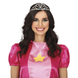 Stříbrná kovová čelenka nevěsta