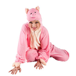 Kostým pro dospělé Prasátko plyšový (max. 1,95 m)