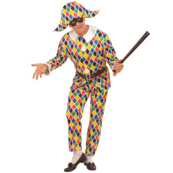 Kostým klauna harlekýna velikost S