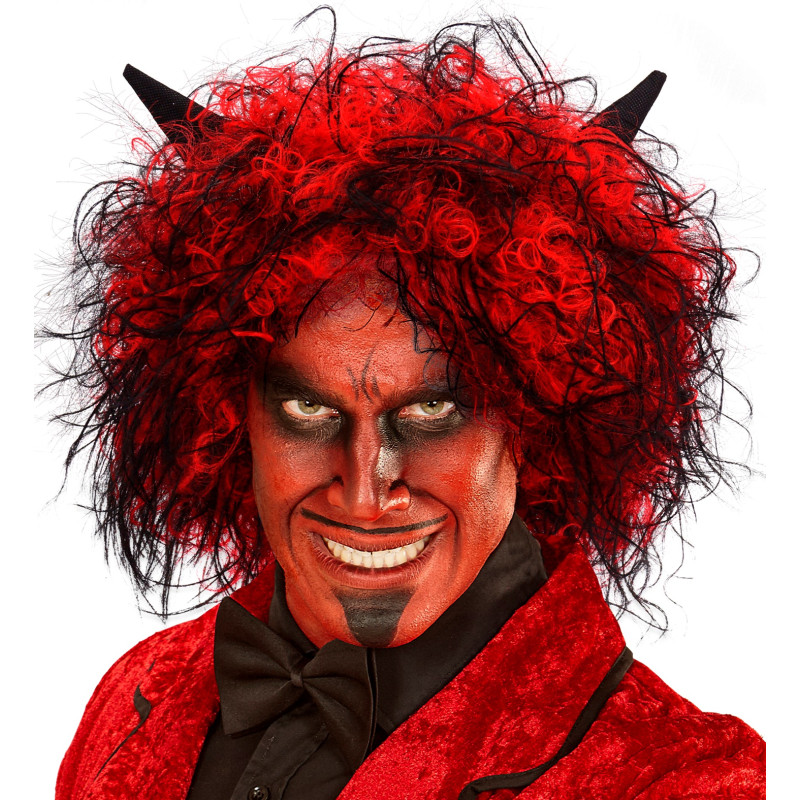 Čertovská paruka s rohy