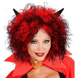 Čertovská paruka s rohy