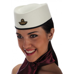 Klobouček letušky smetanová barva