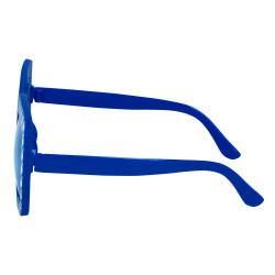 Modré dámské brýle retro s kamínky