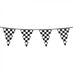 Kostičkovaná girlanda černobílá