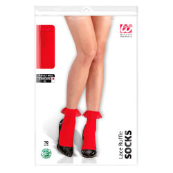 Ponožky červené s krajkou