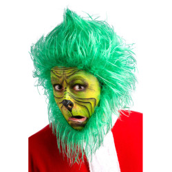 Zelená paruka s vousy Grinch