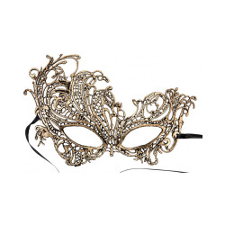 Krajková škraboška zlatá