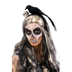 Čelenka s havranem a lebkou