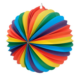 Papírový lampion rainbow 25 cm