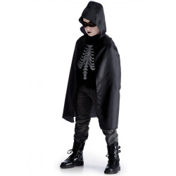 Ďětský plášť s kapucí černý