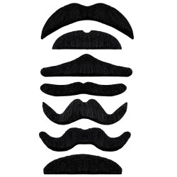 Kníry černé samolepící 7 ks