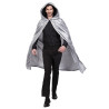 Šedivý plášť s kapucí