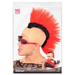 Paruka pankáče s červeným čírem