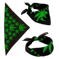 Šátek s potiskem marihuana