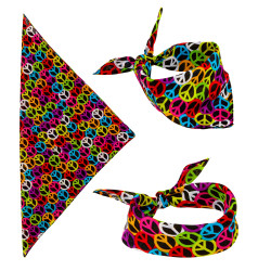 Šátek s potiskem hippie s potiskem