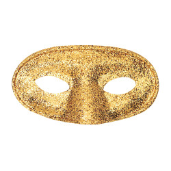 Zlatá glitrová škraboška