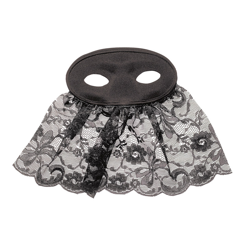 Škraboška se závojem černá