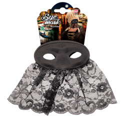 Škraboška se závojem černá