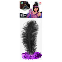 Čelenka charleston flitrová fialová