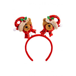 Vánoční čelenka s medvídky