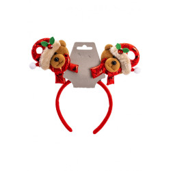 Vánoční čelenka s medvídky