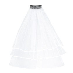 Bílý svatební závoj