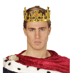 Korunka pro krále zlatá s kamínky