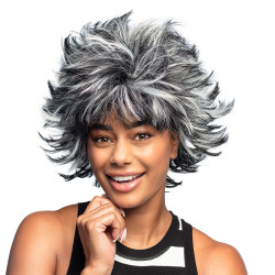 Dámská paruka Wanda černobílý melír