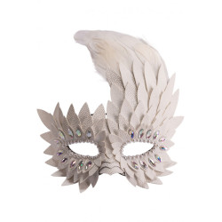 Luxusní bílá škraboška z ekokůže